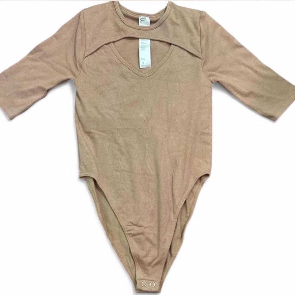 Fabletics tan bodysuit